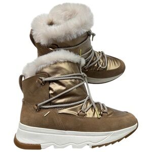 Geox Womens Falena Brown Snow Boots Size 9